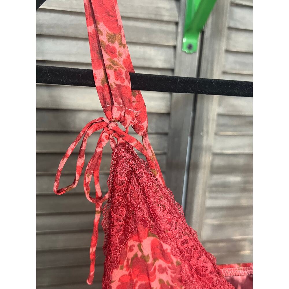 A New Day Red Floral Slip Maxi Dress Reformation Style NWT XS - Picture 4 of 13